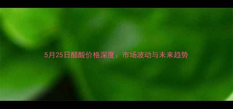 图片 5月25日醋酸价格深度：市场波动与未来趋势.jpg