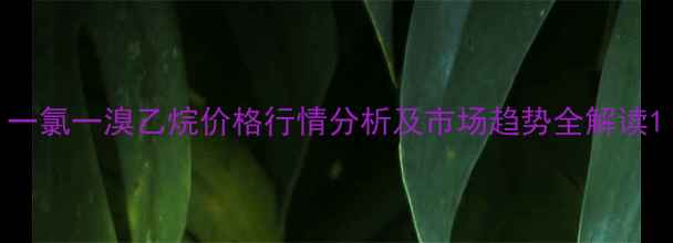 图片 一氯一溴乙烷价格行情分析及市场趋势全解读1.jpg