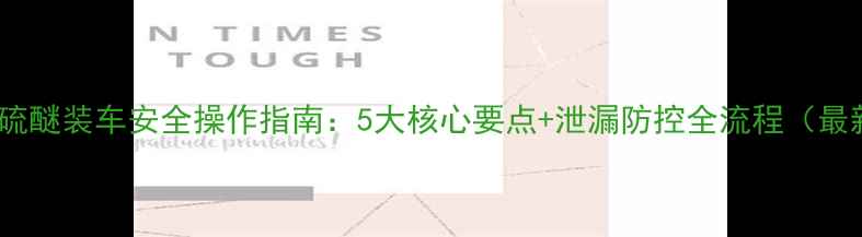 图片 二甲基硫醚装车安全操作指南：5大核心要点+泄漏防控全流程（最新版）1.jpg