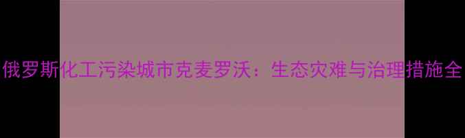 图片 俄罗斯化工污染城市克麦罗沃：生态灾难与治理措施全.jpg