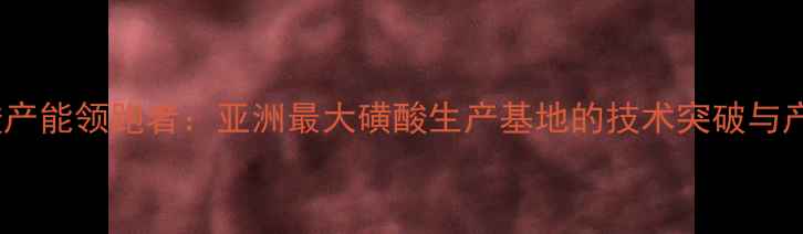 图片 全球磺酸产能领跑者：亚洲最大磺酸生产基地的技术突破与产业价值2.jpg