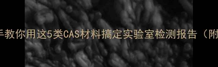 图片 化工材料大手把手教你用这5类CAS材料搞定实验室检测报告（附选材避坑指南）1.jpg