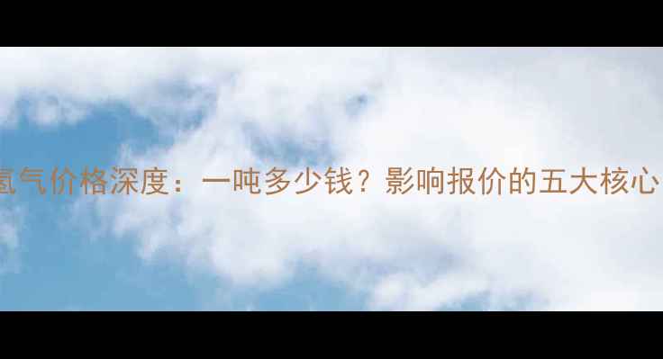 图片 化工氢气价格深度：一吨多少钱？影响报价的五大核心因素2.jpg