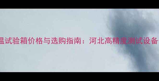 图片 化工行业低温试验箱价格与选购指南：河北高精度测试设备供应商推荐1.jpg