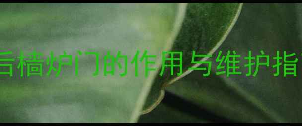 图片 化工设备必看！锅炉后樯炉门的作用与维护指南（附安全操作全）1.jpg