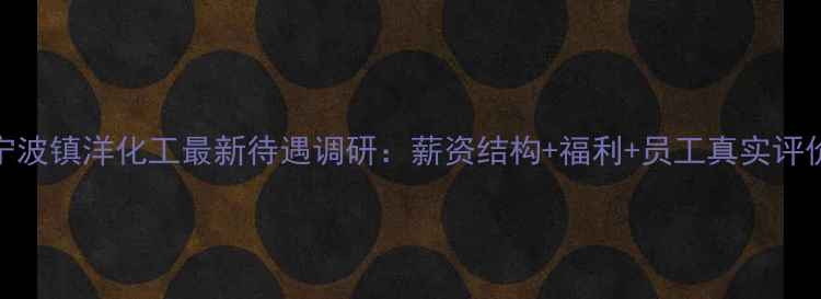图片 宁波镇洋化工最新待遇调研：薪资结构+福利+员工真实评价.jpg