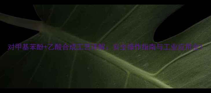 图片 对甲基苯酚+乙酸合成工艺详解：安全操作指南与工业应用全1.jpg