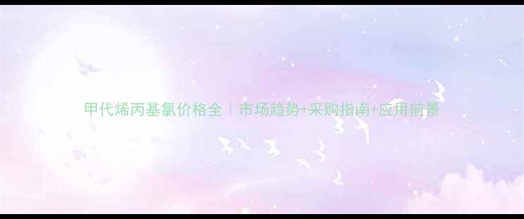 图片 甲代烯丙基氯价格全｜市场趋势+采购指南+应用前景.jpg