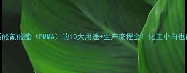 图片 甲基丙烯酸氰酸酯（PMMA）的10大用途+生产流程全！化工小白也能看懂🔬.jpg
