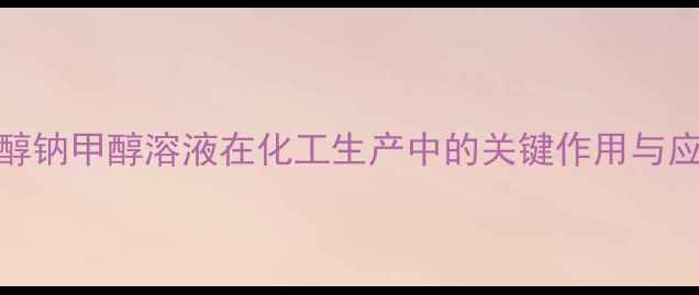 图片 甲醇钠甲醇溶液在化工生产中的关键作用与应用.jpg