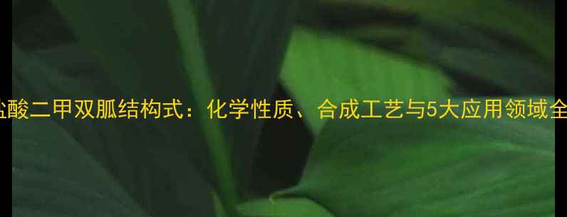 图片 盐酸二甲双胍结构式：化学性质、合成工艺与5大应用领域全2.jpg