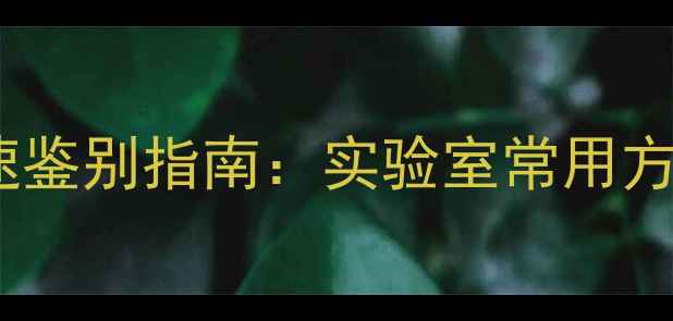 图片 苯胺苯酚N-甲基苯胺快速鉴别指南：实验室常用方法与行业权威检测标准1.jpg