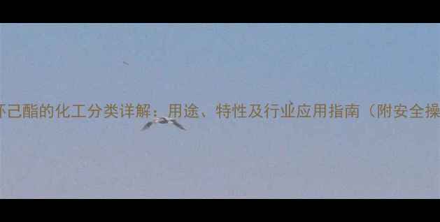 图片 醋酸甲基环己酯的化工分类详解：用途、特性及行业应用指南（附安全操作手册）1.jpg