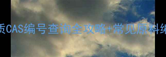 图片 🔍化工人必看！基础物质CAS编号查询全攻略+常见原料编码表（附Excel模板）2.jpg