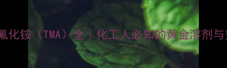 图片 🔥四甲基氟化铵（TMA）全｜化工人必知的黄金溶剂与安全指南1.jpg