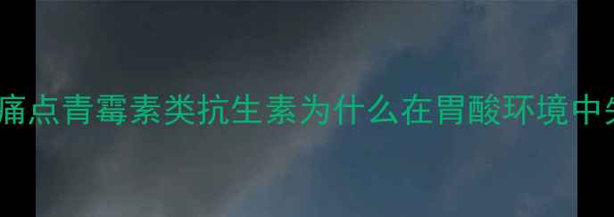 图片 🔥行业痛点青霉素类抗生素为什么在胃酸环境中失效？1.jpg