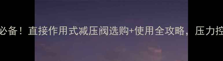 图片 🔧化工设备必备！直接作用式减压阀选购+使用全攻略，压力控制不再踩坑.jpg