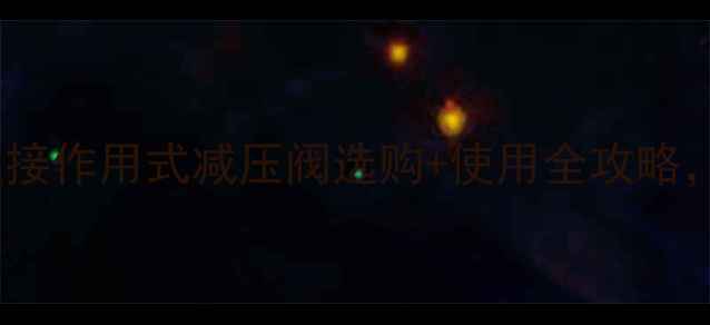 图片 🔧化工设备必备！直接作用式减压阀选购+使用全攻略，压力控制不再踩坑1.jpg